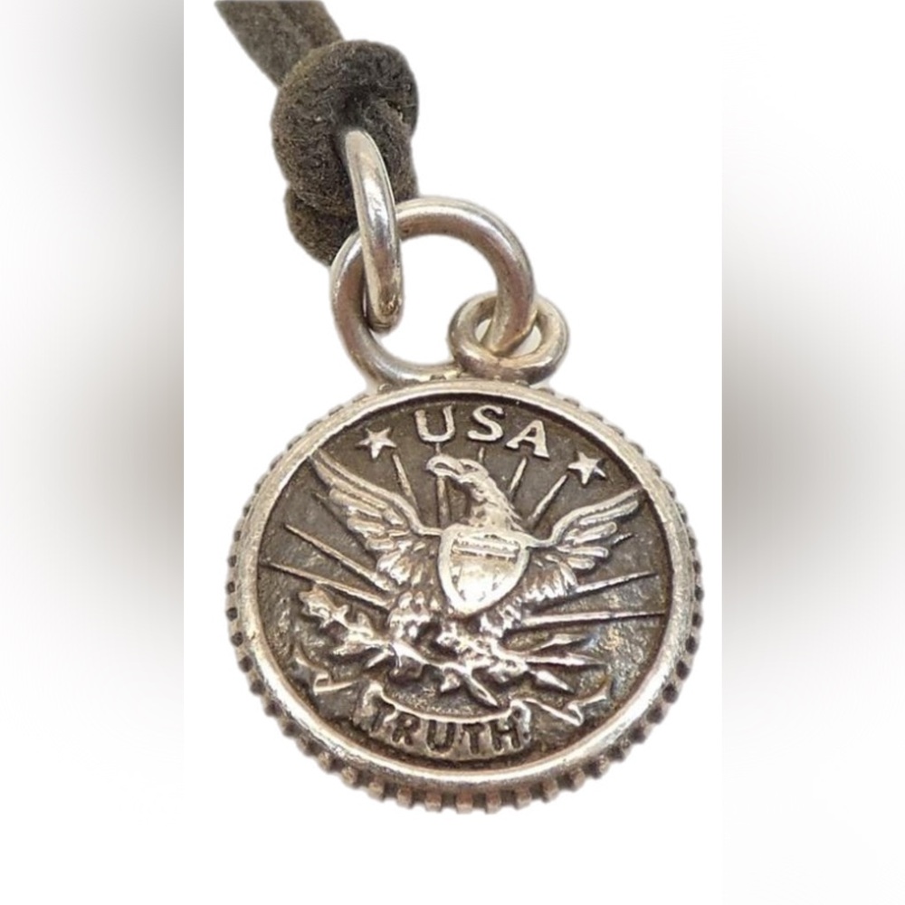 RARE King Baby Studio USA Truth Eagle Corded
Necklace